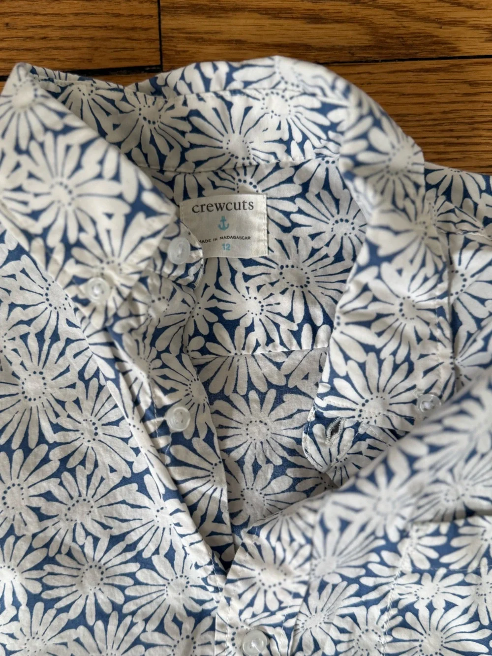 Crewcuts Floral Button-Up Shirt - Size 12